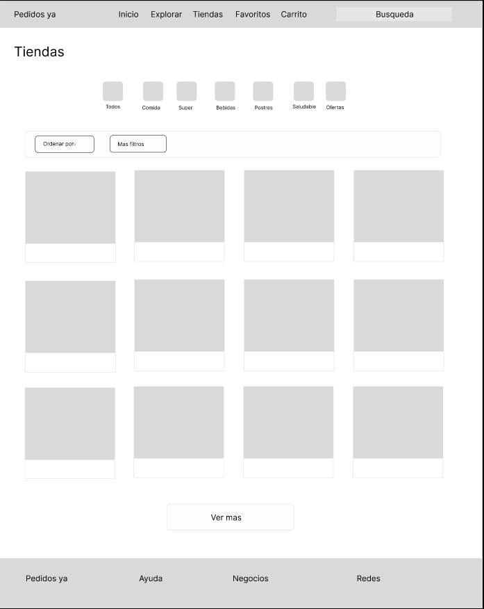 Boceto Tiendas